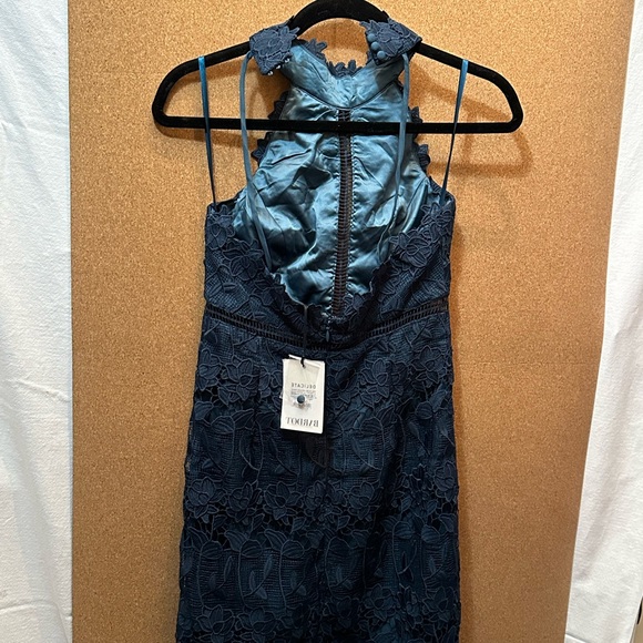 BARDOT - HALTER DRESS - ASH BLUE - 52995DB - Sz 4 - NWT - Picture 3 of 6